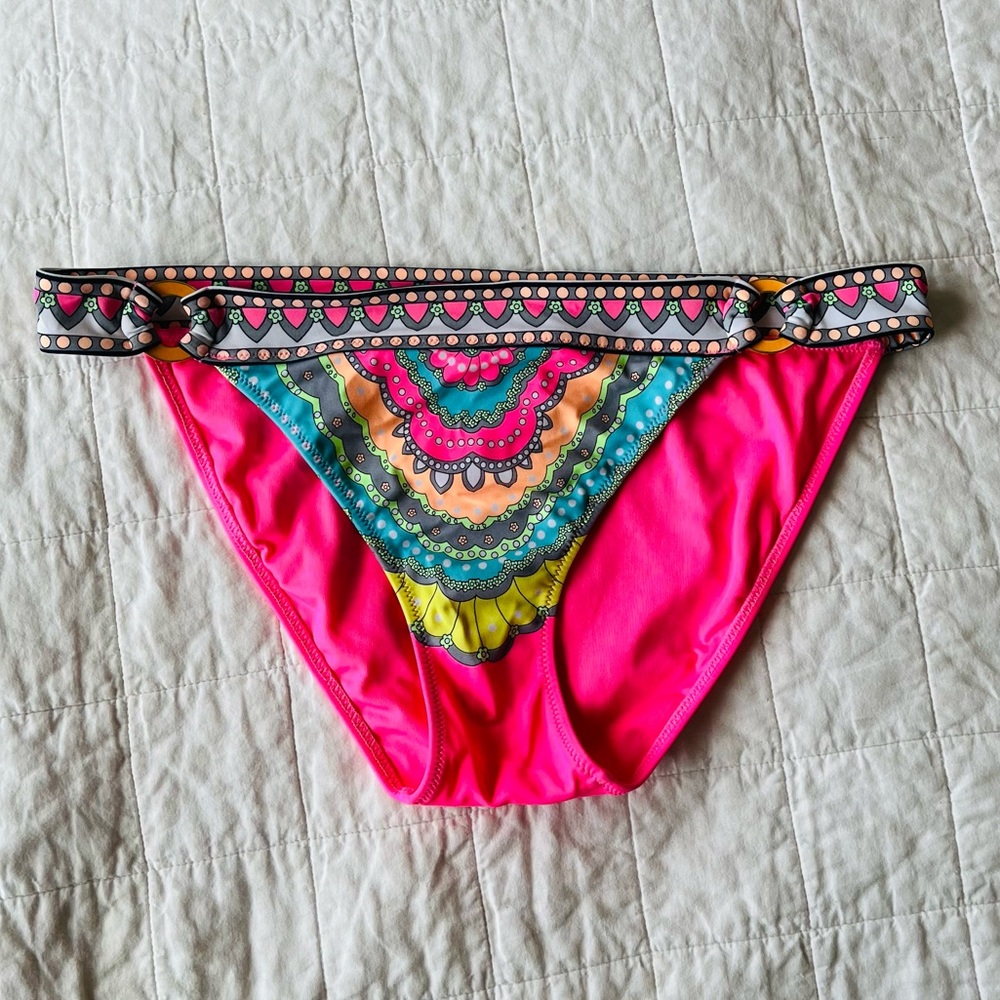 WOMENS VICTORIAS SECRET PAISLEY BIKINI BOTTOM SIZE MEDIUM